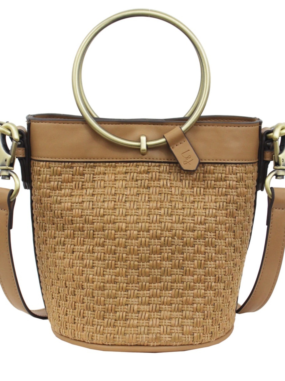 PALM HIGHWAY WOVEN CROSSBODY IN ALMOND